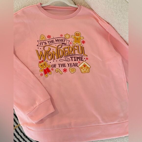 Christmas Graphic 'Most Wonderful Time' Vintage Inspired Cozy Holiday Sweatshirt - Picture 3 of 6